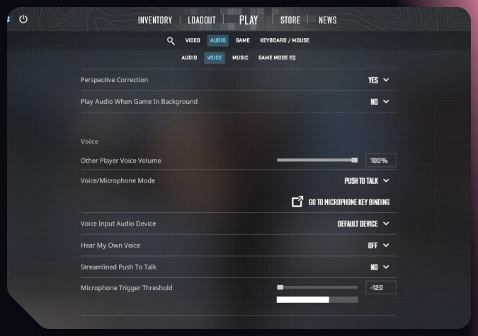 voice settings in cs2